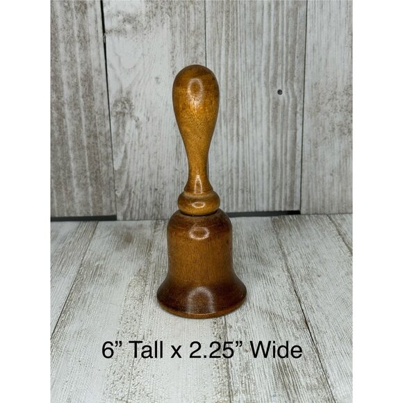 Vintage V.G. Wood Desk Teacher Bell Made in Taiwan - Picture 3 of 5